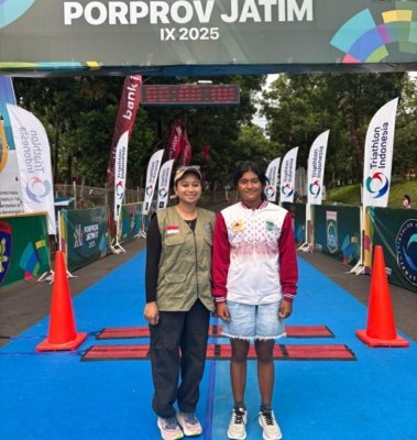 Cabor Triathlon Kabupaten Malang Sumbangkan Medali Emas di Porprov Jatim 2025