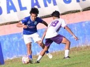 Laga Sepak Bola Putra Kabupaten Malang Lawan Kota Kediri Berakhir Imbang Tanpa Gol