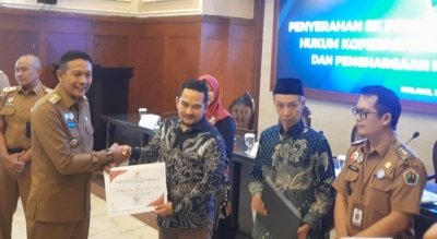 57 SK Koperasi Merah Putih Diserahkan oleh Wali Kota Malang