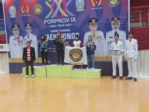 Tim Taekwondo Kabupaten Malang Sementara Sumbang 1 Medali