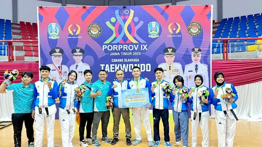 Cabor Taekwondo Kota Malang Sementara Sumbang 9 Medali di Porprov IX Jatim