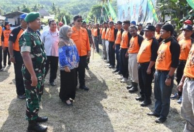 Pesan Danrem 083/Baladhika Jaya dalam Apel Jambore Relawan Kebencanaan Tahun 2025