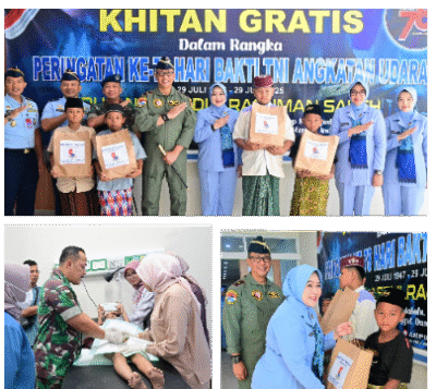 Hari Bakti TNI AU, Lanud Abdulrachman Saleh Gelar Khitanan Gratis