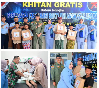 Hari Bakti TNI AU, Lanud Abdulrachman Saleh Gelar Khitanan Gratis