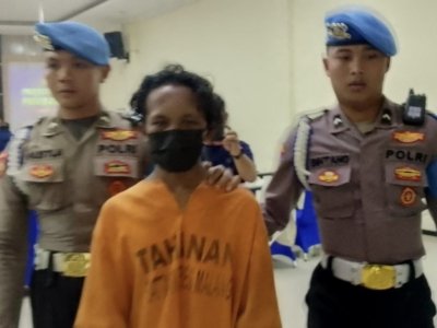 Terduga pelaku berinisial HE