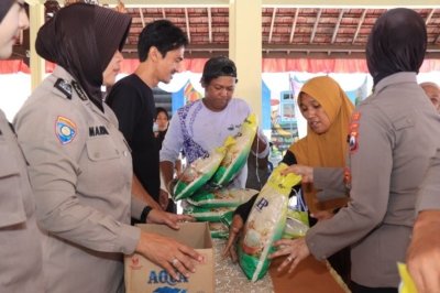 Gelar Bazar Murah, Polres Malang Gelontorkan 5 Ton Beras