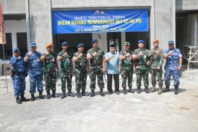 Lanud Abd Saleh Gelar Bakti Teritorial Prima Pembangunan TPQ Khabir
