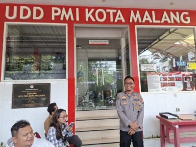 Kegiatan Aksi Kemanusiaan Donor Darah, Polresta Malang Kota Kolaborasi Bersama Wartawan