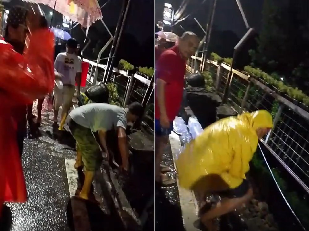 Diduga Akibat Erosi Tanah, Trotoar Jembatan Brantas Kota Malang Amblas