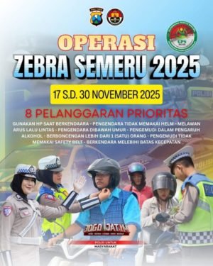 Polda Jawa Timur Kembali Menggelar Operasi Zebra Semeru 2025