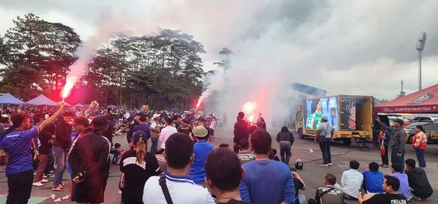 Polres Malang Gelar Nobar Arema vs Persebaya di Kanjuruhan, Arema Tahan Persebaya 1-1
