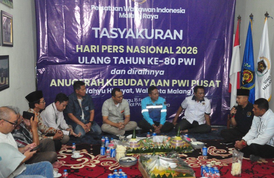 PWI Malra Rayakan Hari Pers Bersama Walikota dan Kapolresta dengan menggelar Tasyakuran