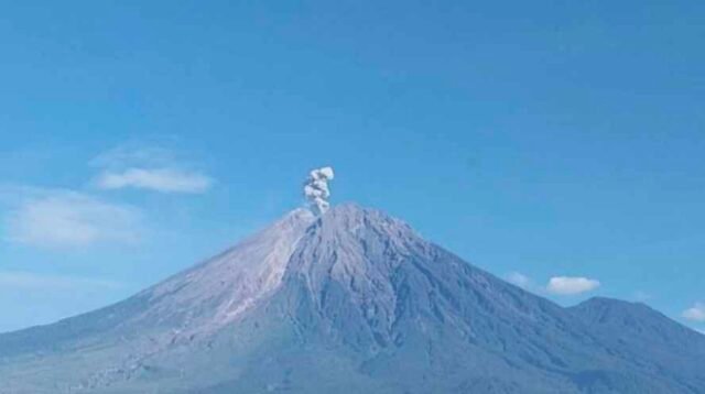 Gunung Api Semeru Erupsi, Keluarkan Warna Abu Putih dan Kelabu