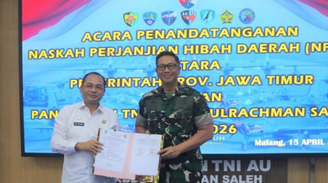 Lanud Abd Saleh dan Pemprov Jatim Teken Kesepakatan Perjanjian Hibah Daerah Tahun 2026