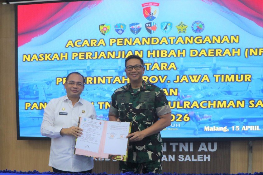 Lanud Abd Saleh dan Pemprov Jatim Teken Kesepakatan Perjanjian Hibah Daerah Tahun 2026
