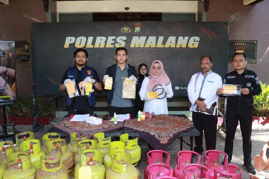 Polres Malang Bongkar Kasus Salah Gunakan Gas Elpiji 3 Kilogram