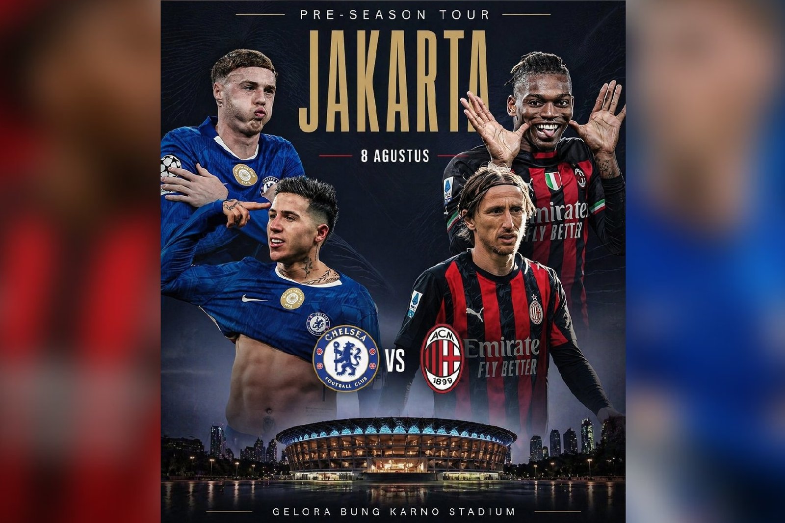 Indonesia Jadi Panggung Dunia, AC Milan vs Chelsea Bakal Digelar di GBK