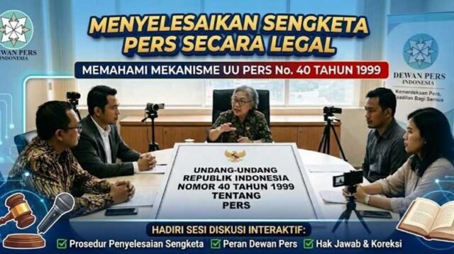 Sengketa Pers Dua Media Daring Harus Diselesaikan Melalui Undang-Undang Pers