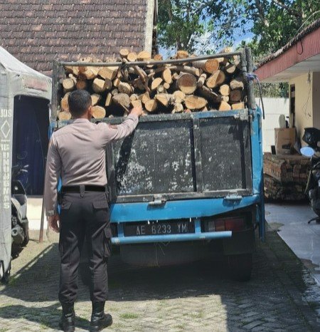Terduga Pelaku Ilegal Loging di Hutan Sumbermanjing Wetan Diamankan Polres Malang