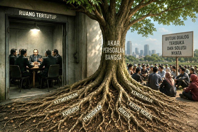 Akar Persoalan Bangsa Tak Cukup Diuji di Ruang Tertutup