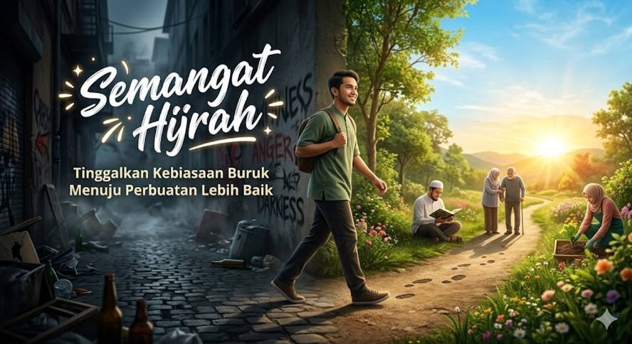 Semangat Hijrah Tinggalkan Kebiasaan Buruk Menuju Perbuatan Lebih Baik