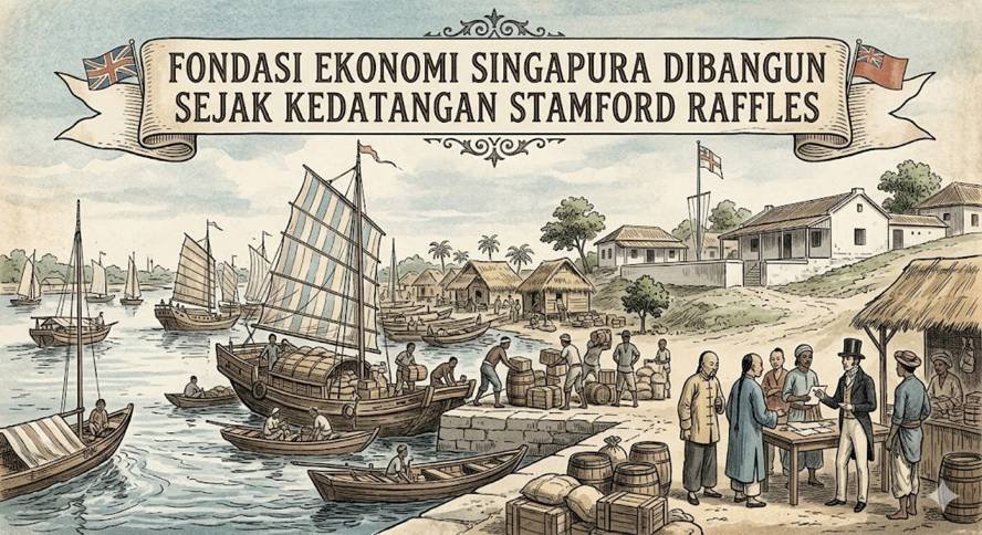 Fondasi Ekonomi Singapura Dibangun Sejak Kedatangan Stamford Raffles