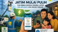 Pasokan Listrik Jatim Mulai Pulih, PLN Imbau Warga Segera Lapor via Aplikasi jika Masih Padam