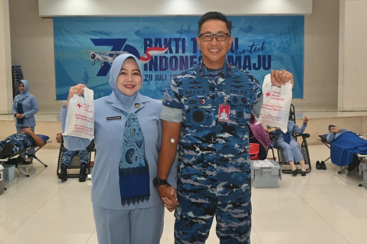 Hari Bakti TNI AU Ke-79, Lanud Abd Saleh Gelar Donor Darah