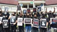 Lintas Organisasi Wartawan Malang Raya Gelar Aksi Protes "Kami Bukan Londo Ireng",