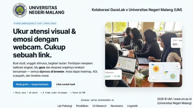 UM Kembangkan Foveo-One untuk Baca Perhatian Saat Belajar