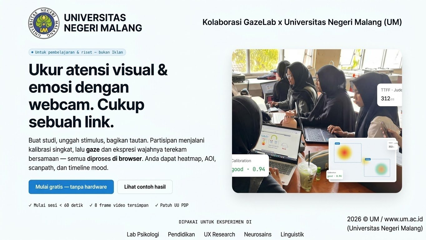 UM Kembangkan Foveo-One untuk Baca Perhatian Saat Belajar