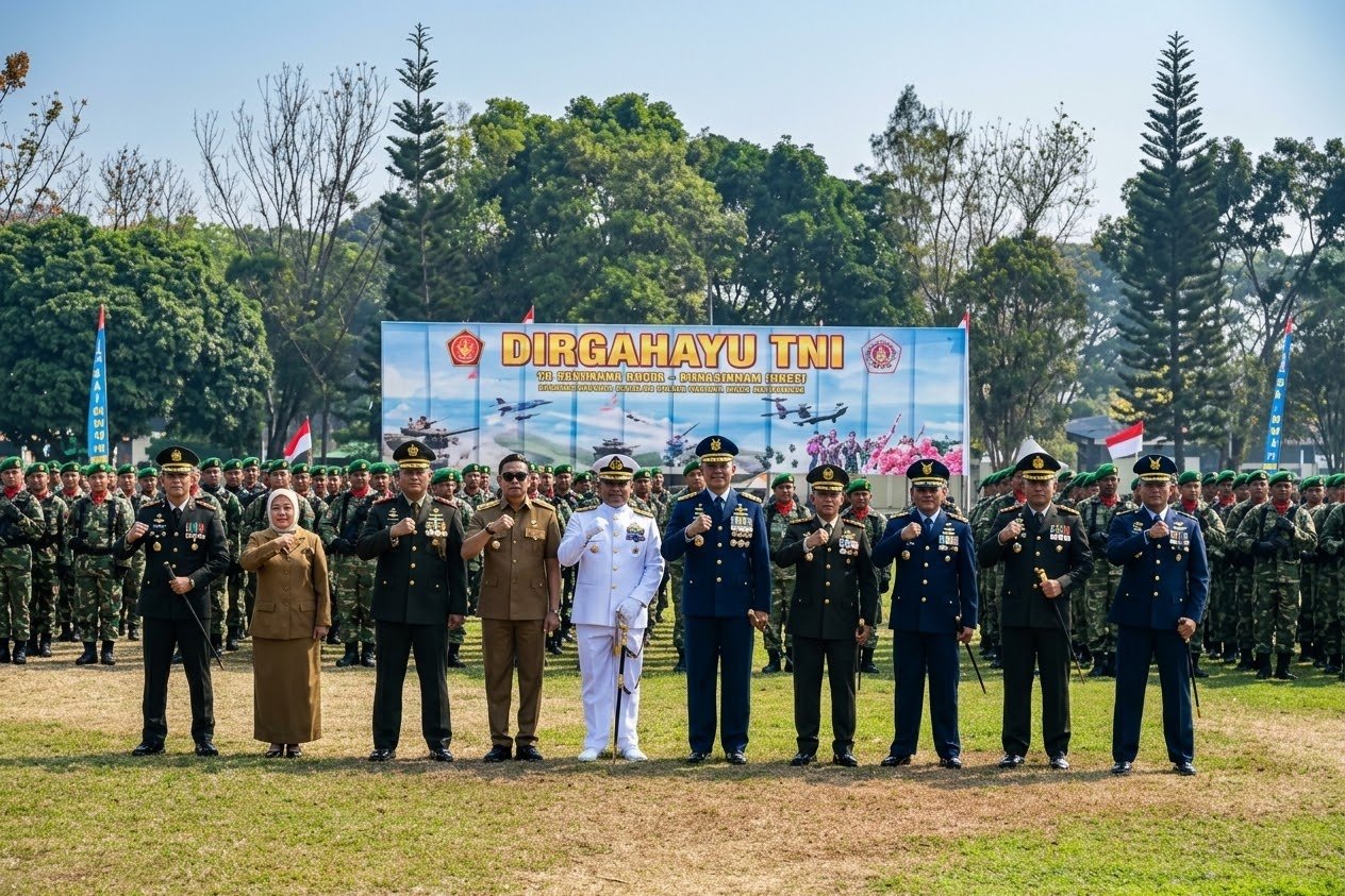 HUT ke-81 TNI di Malang, Marsma Reza: Pengabdian TNI Harus Tetap Bersama Rakyat